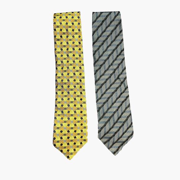 Canali Lot of 2 100% Silk‎ Ties Made in Italy - Picture 1 of 8